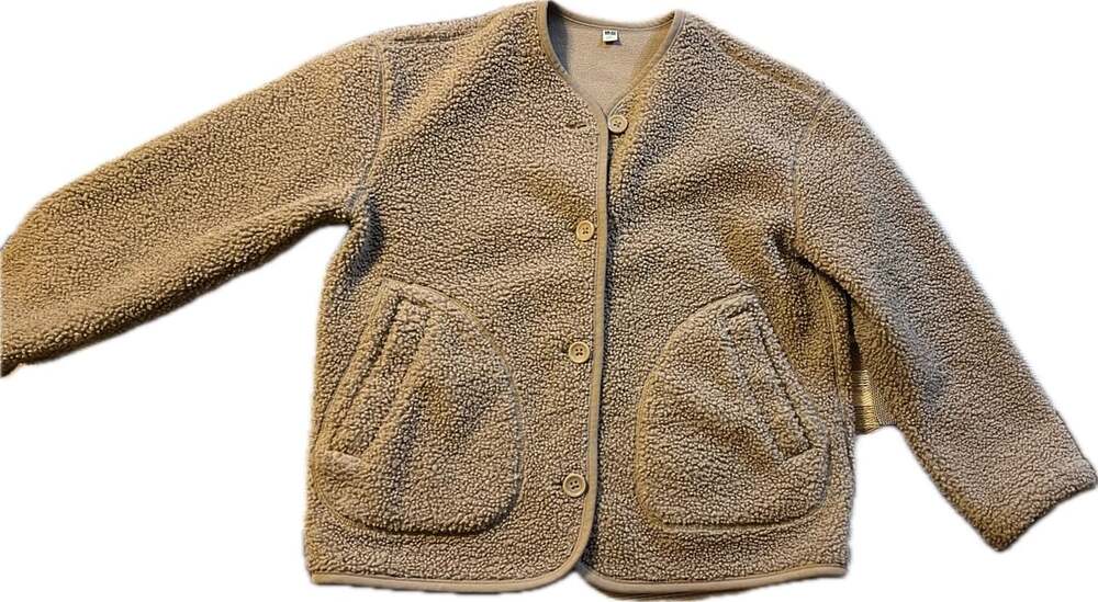 Uniqlo Fleece Jacket Size S Tan reversible